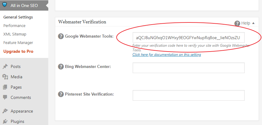 Google Search Console Verification