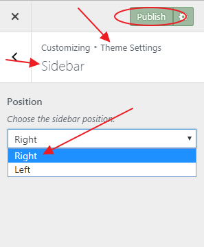 WordPress Sidebar Position