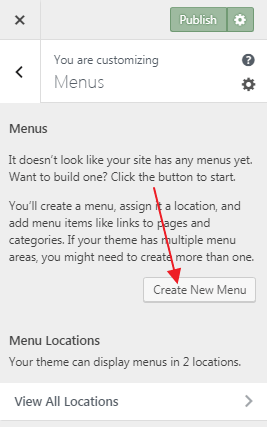 Create New Menu WordPress