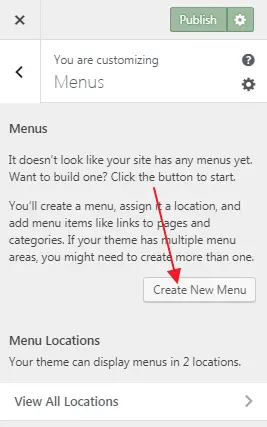 Create New Menu WordPress