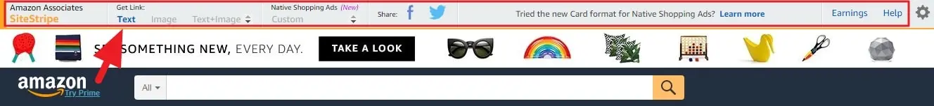 Amazon Site Stripe