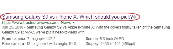 Product Comparison Example