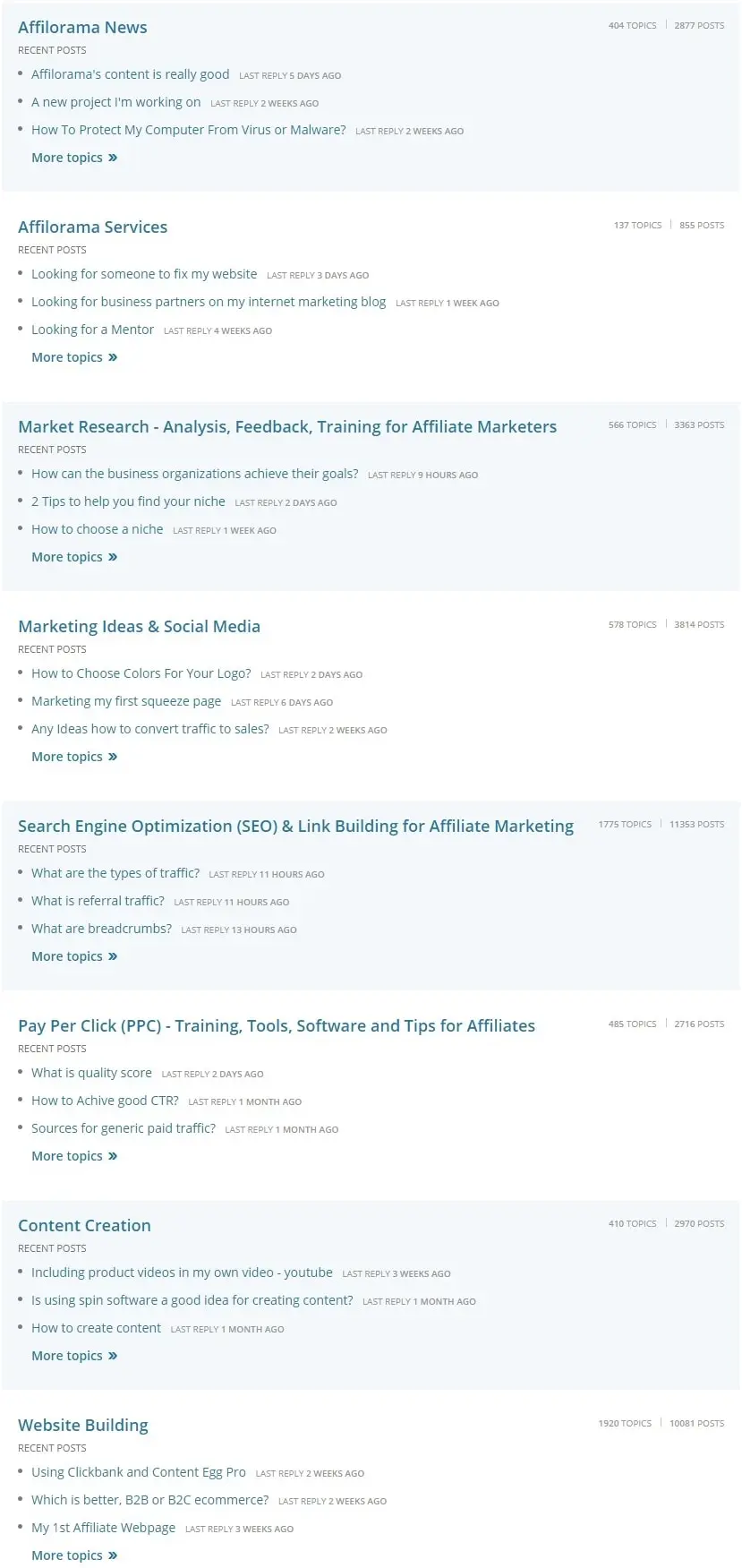 Affilorama Forum