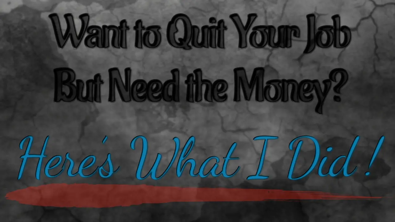 Want To Quit Your Job But Need The Money? Here's What I Did!