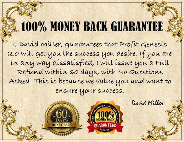 Profit Genesis 2.0 Money Back Guarantee