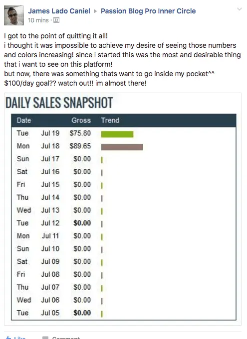 Passion Blog Pro Success Story 3