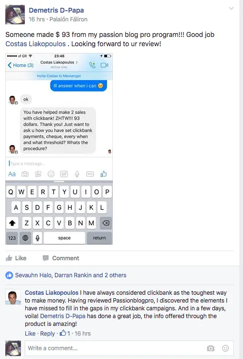 Passion Blog Pro Success Story 4