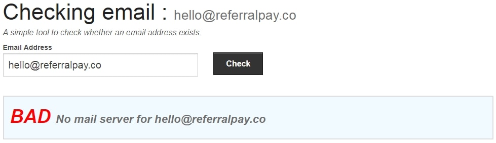Referral Pay Fake Email