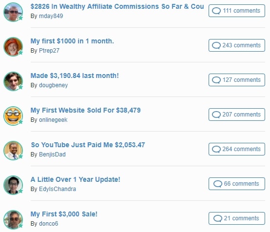 Wealthy Affiliate Blogroll Success Stories 4