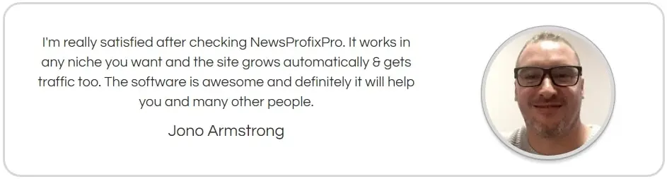 News Profix Pro Fake Testimonial 4