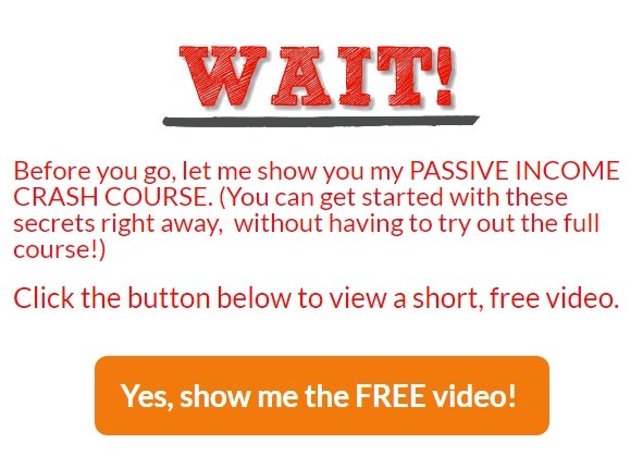 Passive Income Breakthrough Crash Course Popup