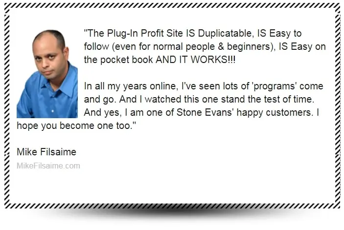 Plug In Profit Site Testimonial 3