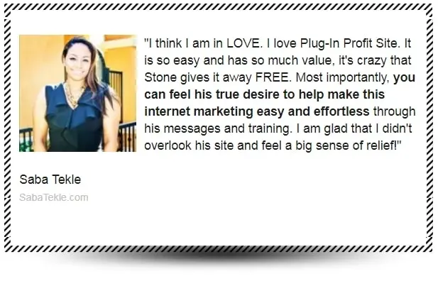 Plug In Profit Site Testimonial 8
