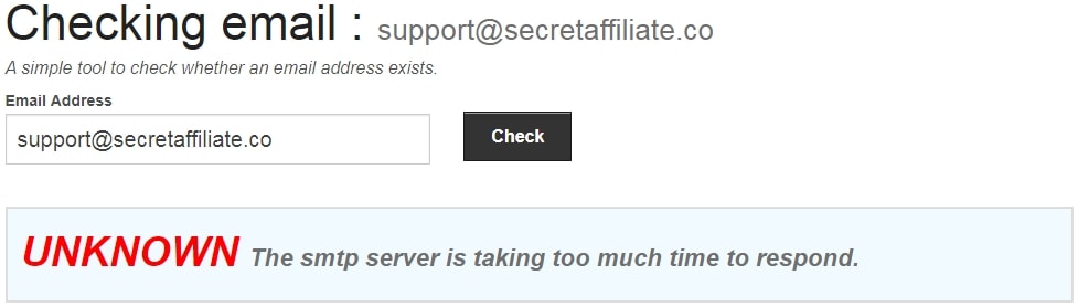 Secret Affiliate Website Fake Support Info