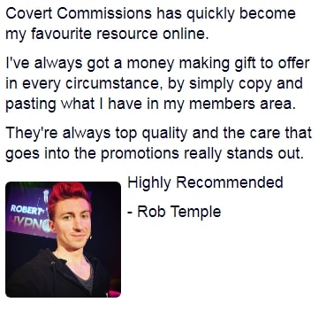 Covert Commissions Testimonial 2