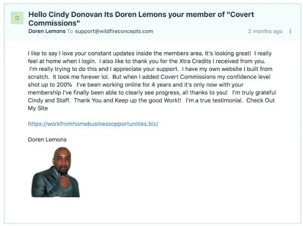 Covert Commissions Testimonial 3