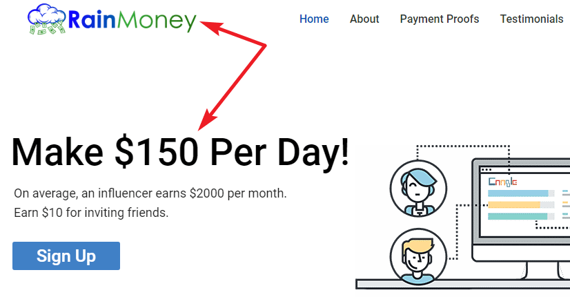 RainMoney.co Identical Scam