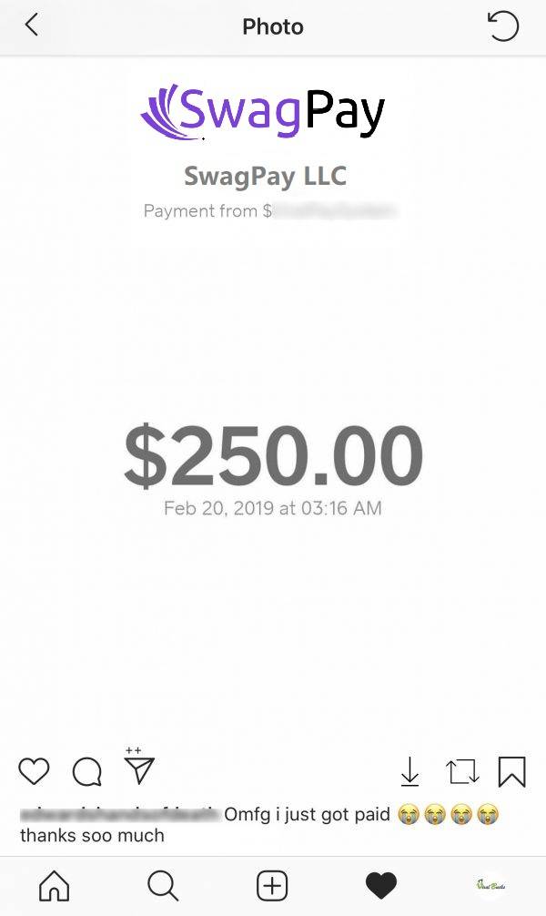 SwagPay Fake Payment Proof 2