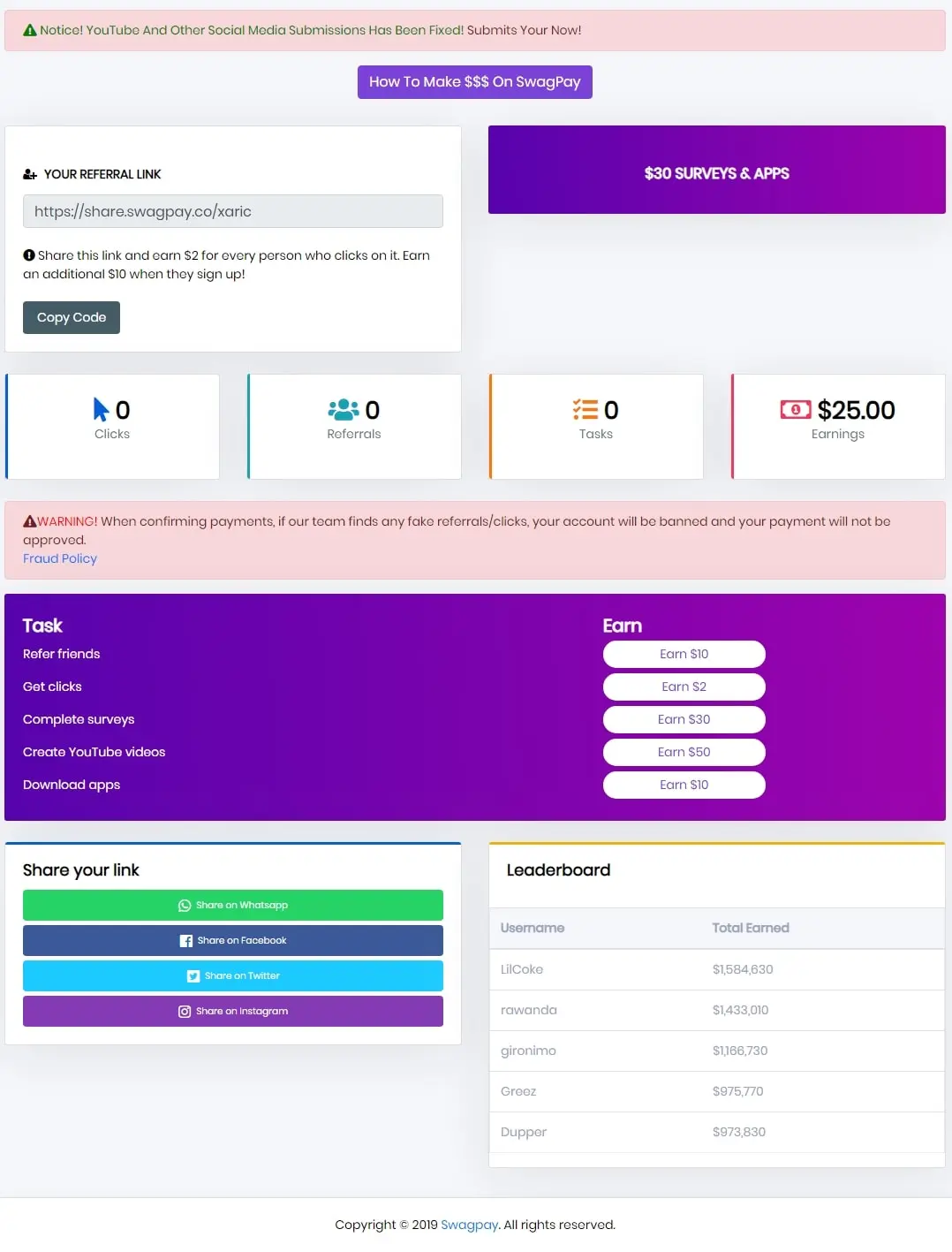 SwagPay Home Page