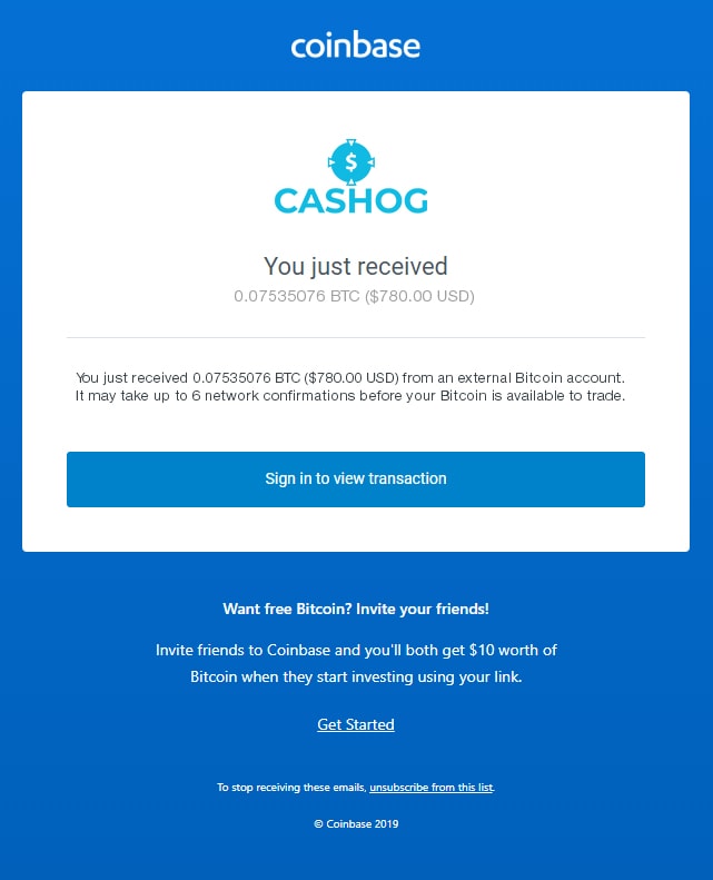 CashOG Fake Payment Proof 1