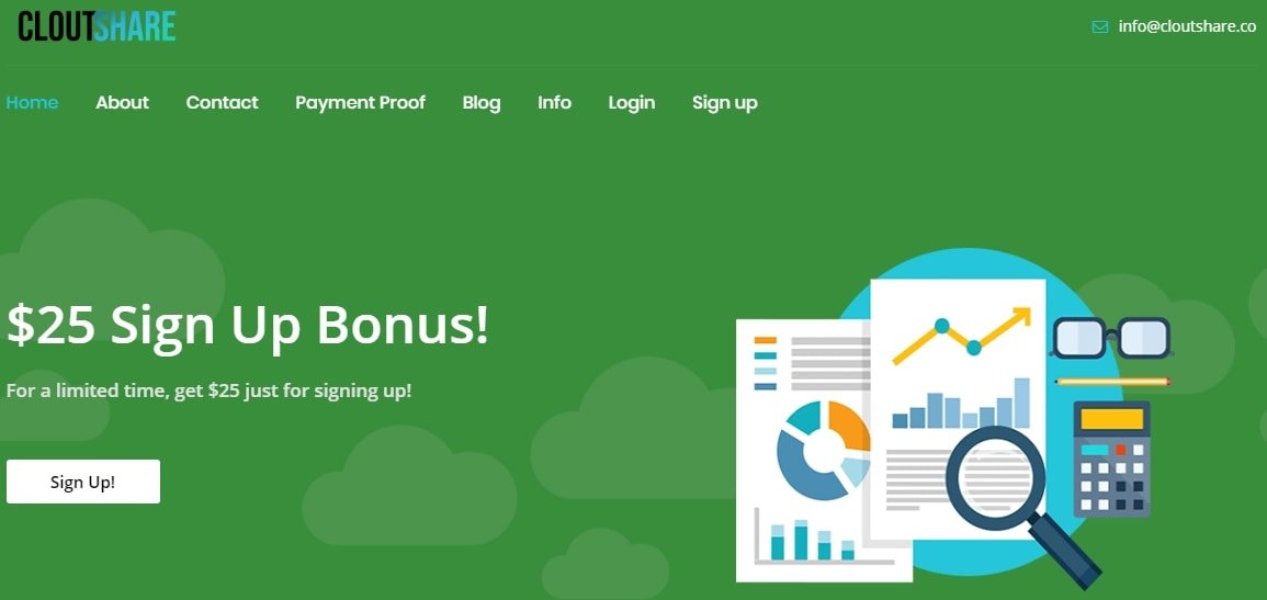 CloutShare $25 Signup Bonus