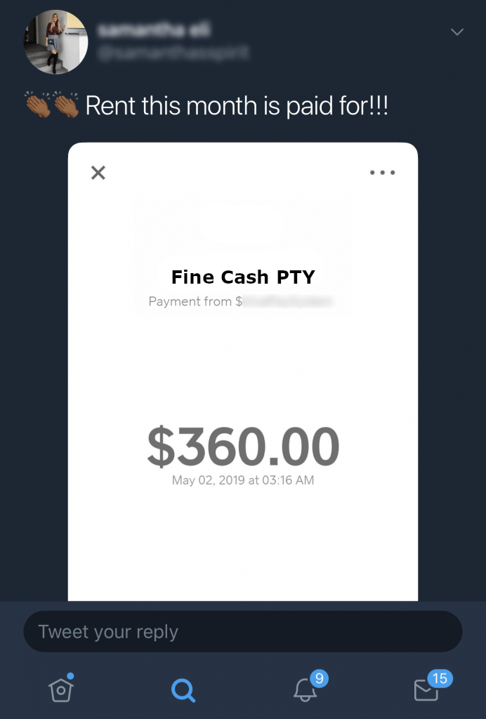 FineCash Fake Payment Proof 2