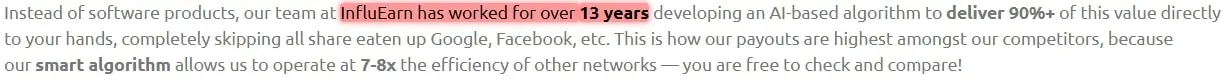 InfluEarn Fake Claim
