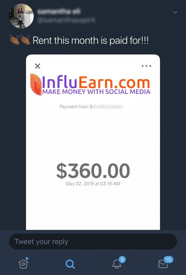 InfluEarn Fake Payment Proof 6