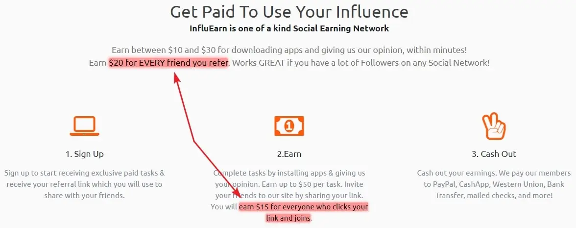 InfluEarn Inconsisten Information