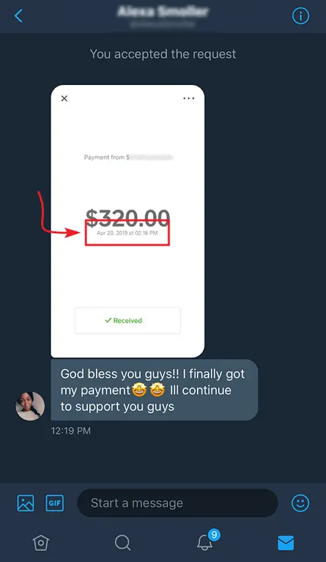 InfluencerCash.co Fake Payment Proof 2