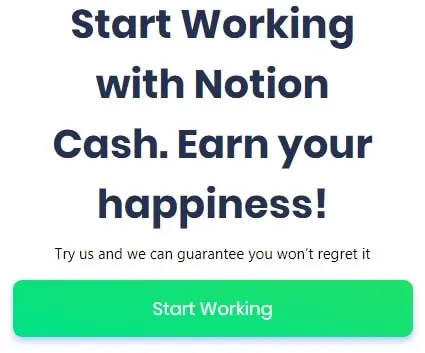Notion Cash Earn Your Happiness