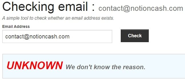 Notion Cash Fake Email