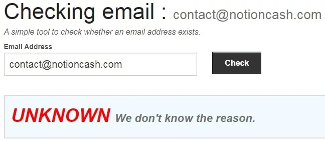 Notion Cash Fake Email