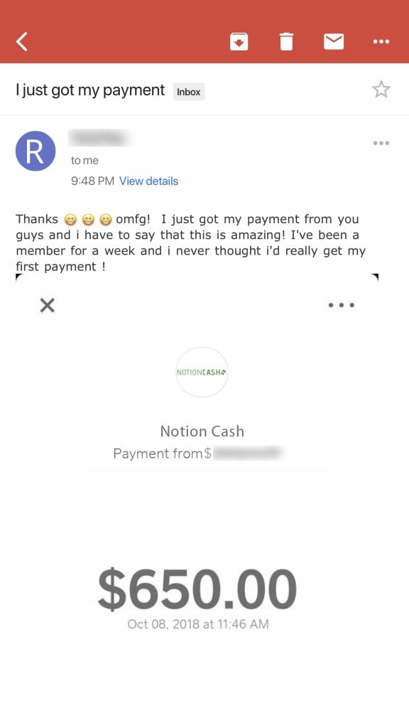 Notion Cash Fake Payment Proof 4