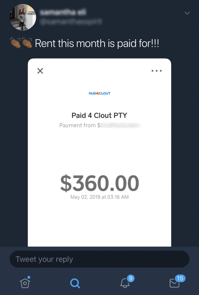 Paid 4 Clout Fake Payment Proof 2