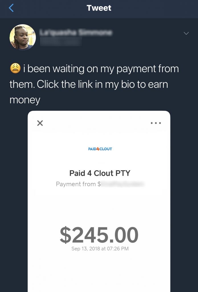 Paid 4 Clout Fake Payment Proof 3