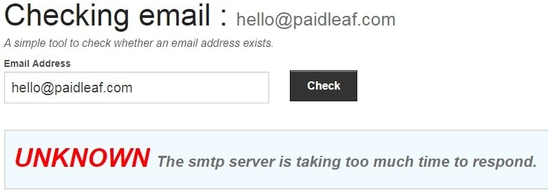 PaidLeaf Fake Email Address