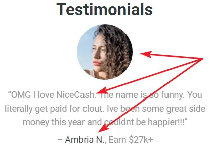 NiceCash.co Fake Testimonial
