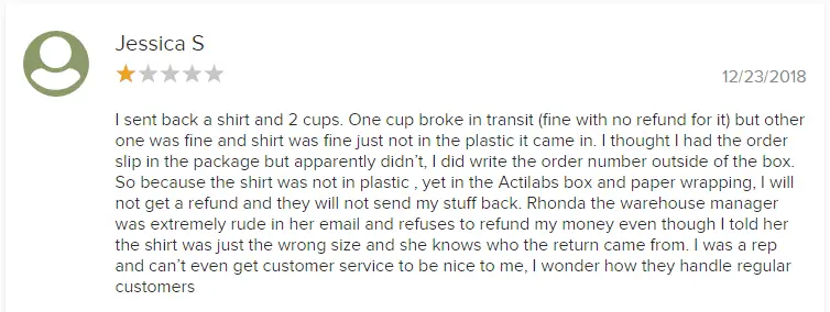 Acti-Labs BBB Complaint 3