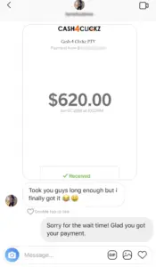 Cash4Clickz.com Fake Payment Proof 3