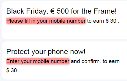 PaidNova.com Asking for Mobile Phone Number