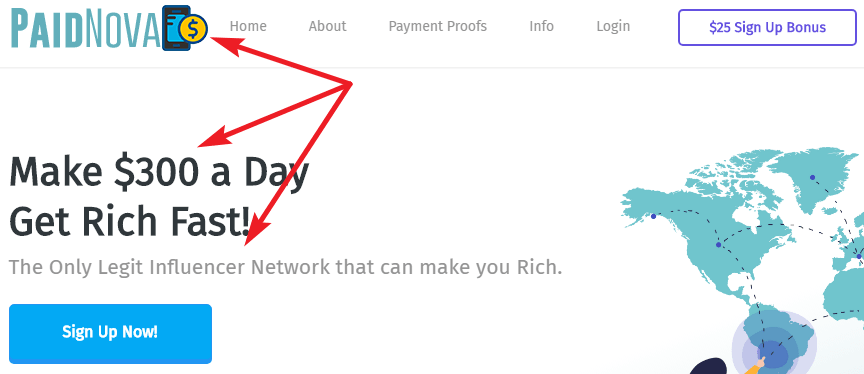 PaidNova.com Identical Scam