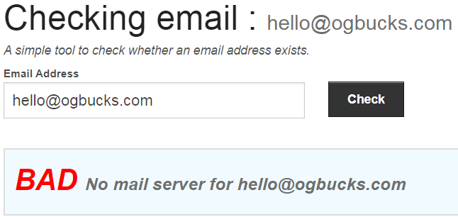 OGBucks Fake Email Address