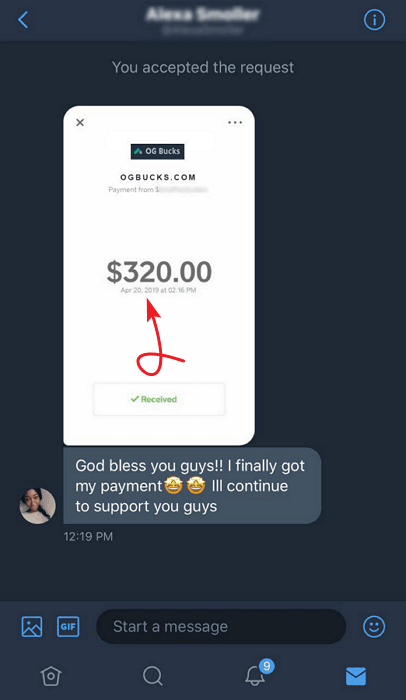 OGBucks.com Fake Payment Proof 1