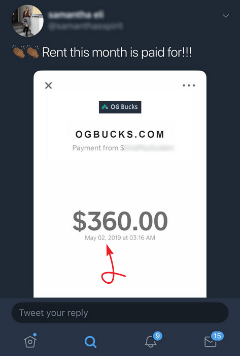OGBucks.com Fake Payment Proof 2