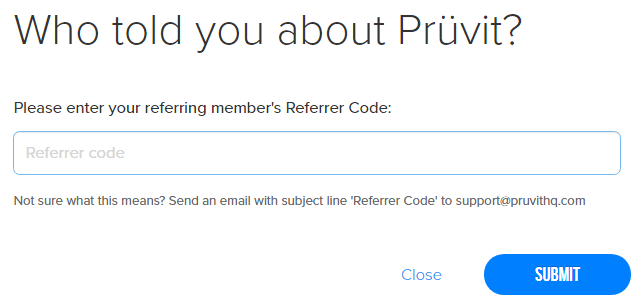 Pruvit Referrer Code Requirement