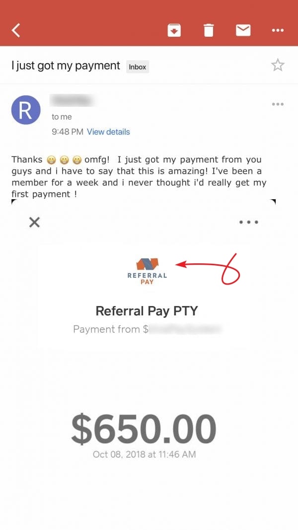 ReferralPay Fake Payment Proof 2