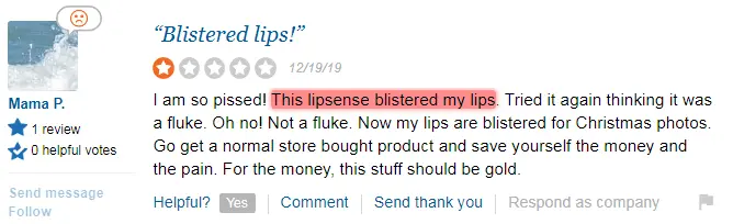 SeneGence SiteJabber Complaint 1