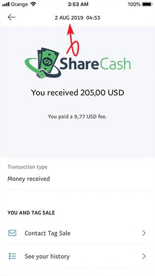 ShareCash.co Fake Payment Proof 2