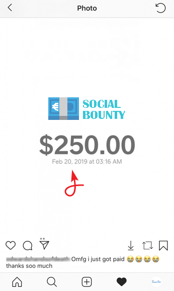SocialBounty.co Fake Payment Proof 1